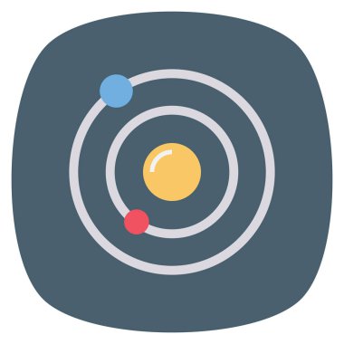 Planets Flat icons for milky way  & macrocosm 