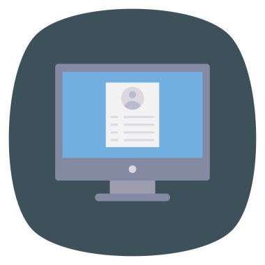 Profil & Cv için İş Görüşmesi Düz simgesi 