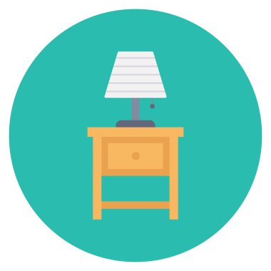 & Yan masa için Mobilya Düz simgeleri