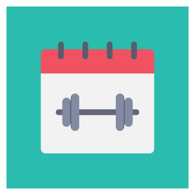 Tarih ve ay için sağlıklı yaşam Düz simgesi 