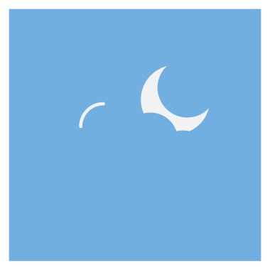 Ay & Hilal için Hava Düz simgeleri 