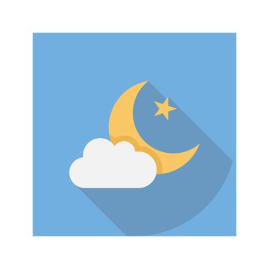 Hilal ve gece için Gündüz & Gece Düz simgeleri