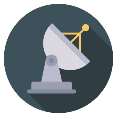 Planets Flat icons for antenna & broadcast