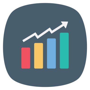 Grafik & raporu için Para Düz simgesi 