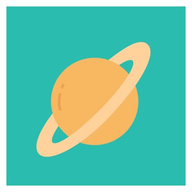 Planets Flat icons for  space &  orbital