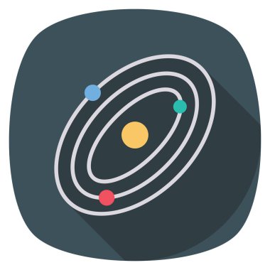 Planets Flat icons for milky way  & macrocosm