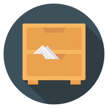 Management Flat icon for storage  & document 