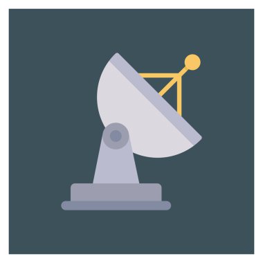 Planets Flat icons for antenna & broadcast