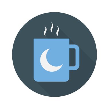 Çay ve fincan için Gündüz & Gece Düz simgeleri 