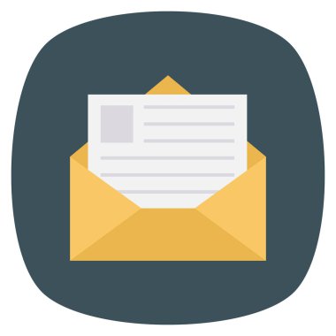 İleti & zarfı için Düz simge başlat 