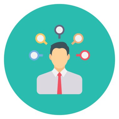 Aday & kullanıcı için İş Görüşmesi Düz simgesi 