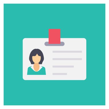 Kart & kişisel için İş Görüşmesi Düz simgesi