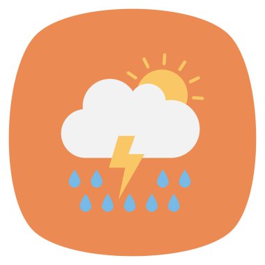 Bulut & gök gürültüsü için hava durumu simgesi 