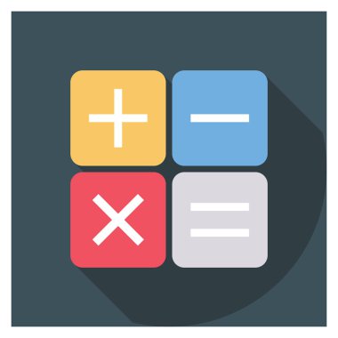 Hesaplama ve matematik için Yönetim Düz simgeleri 