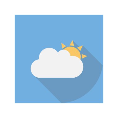 Güneş ve hava için Gündüz & Gece Düz simgeleri 