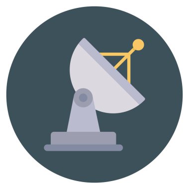 Planets Flat icons for antenna & broadcast