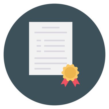 Diploma ve madalya için Yönetim Düz simgesi 