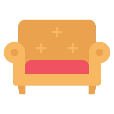 Koltuk ve koltuklar için düz mobilya simgeleri