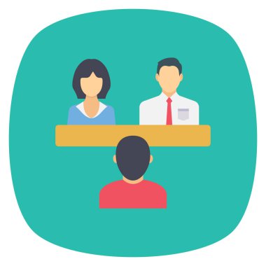 Çalışanlarla & röportaj için İş Görüşmesi Düz simgesi 