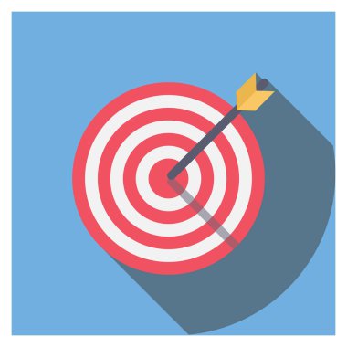 Odaklanma ve başarıya ulaşmak için İş Görüşmesi Düz simgesi