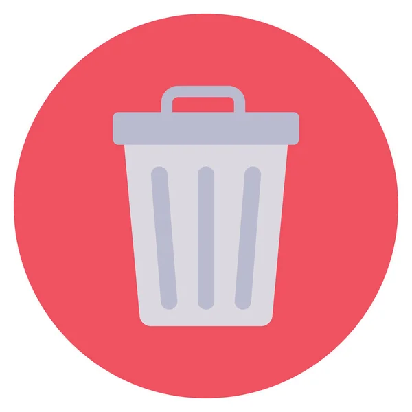 Startup Flat Icon Remove Basket — 스톡 벡터