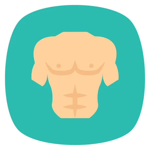 Gesund Leben Flache Ikone Für Fitness Workout — Stockvektor