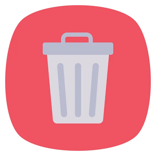 Startup Flat Icon Remove Basket — 스톡 벡터