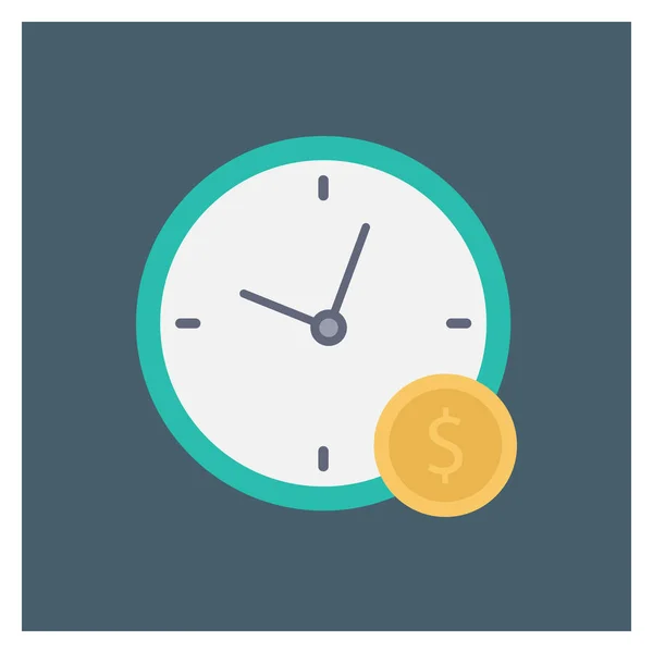 Geld Flatrate Symbol Für Zeit Zeitplan — Stockvektor