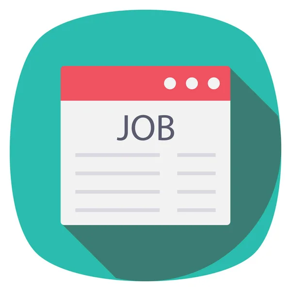 Job Interview Flat Icon Interview Online — Stock Vector