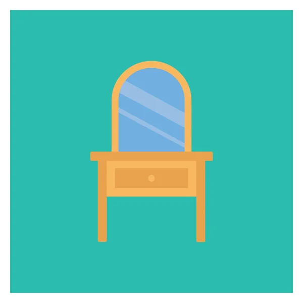 Furniture Flat Icons Bedroom Drawer — 스톡 벡터