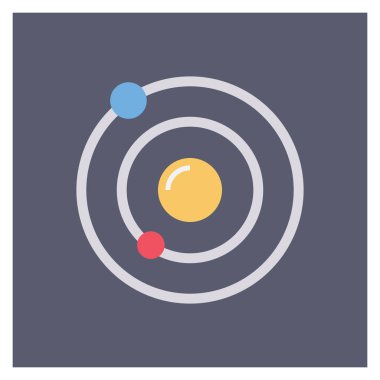 Planets Flat icons for milky way  & macrocosm 