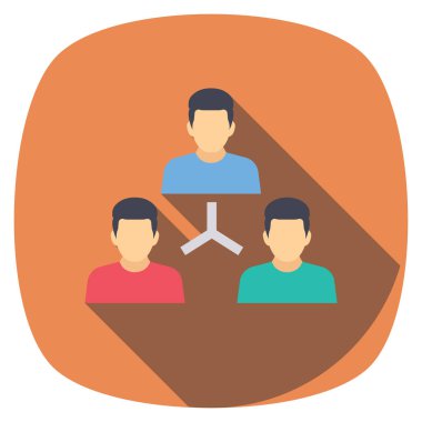 Management Flat icon   for organization  & teamwork 