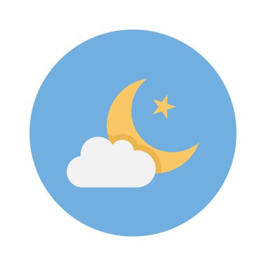 Hilal ve gece için Gündüz & Gece Düz simgeleri