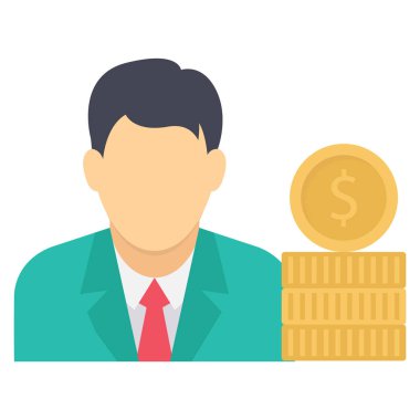 Yönetici & profesyonel için İş Görüşmesi Düz simgeleri 