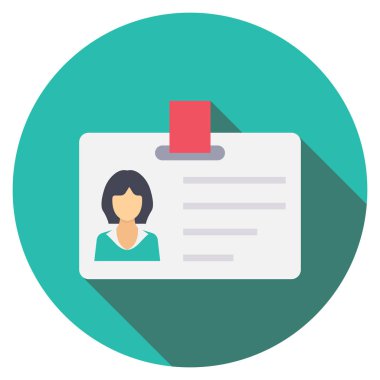 Kart & kişisel için İş Görüşmesi Düz simgesi