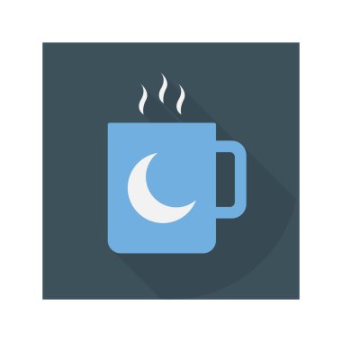 Çay ve fincan için Gündüz & Gece Düz simgeleri 