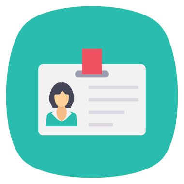 Kart & kişisel için İş Görüşmesi Düz simgesi