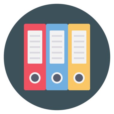 & Arşiv belgeleri için Yönetim Düz simgesi 