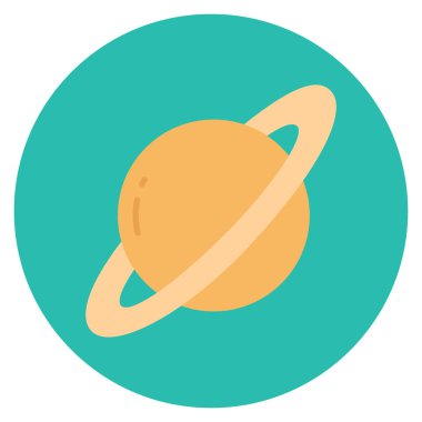 Planets Flat icons for  space &  orbital