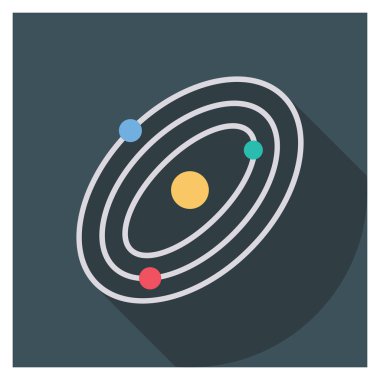 Planets Flat icons for milky way  & macrocosm