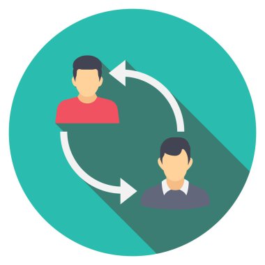 Çalışanların & yöneticisi için Yönetici Düz simgeleri 