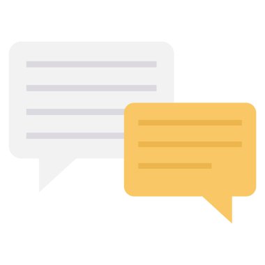 Metin & kabarcığı için Yönetim Düz simgesi 