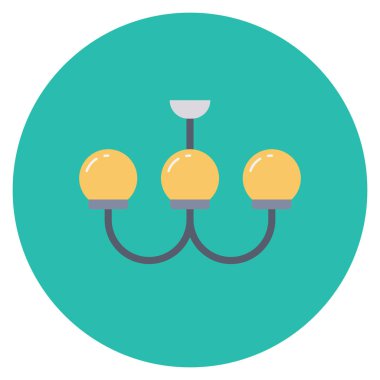 Dekorasyon ve iç dekorasyon için Mobilya Düz simgeleri