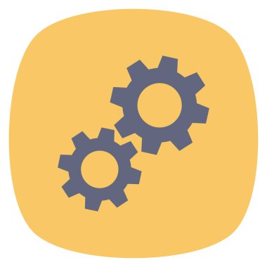 Dişli & çark için Düz simge başlat 