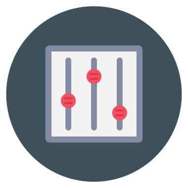 Sinema yassı simgesi, vektör illüstrasyonu.  