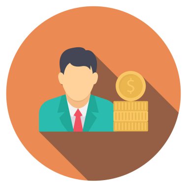 Yönetici & profesyonel için İş Görüşmesi Düz simgesi 