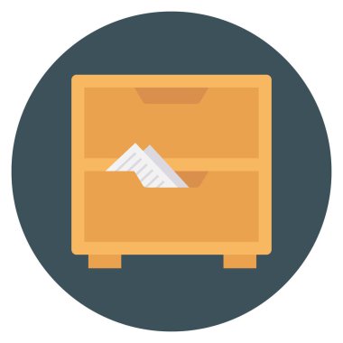 Management Flat icon  for storage  & document 