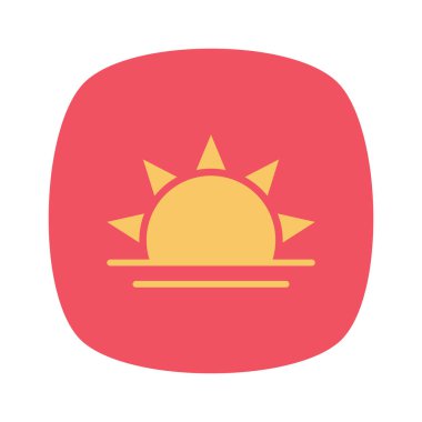 Günbatımı ve gün batımı için Gündüz & Gece Düz simgeleri 