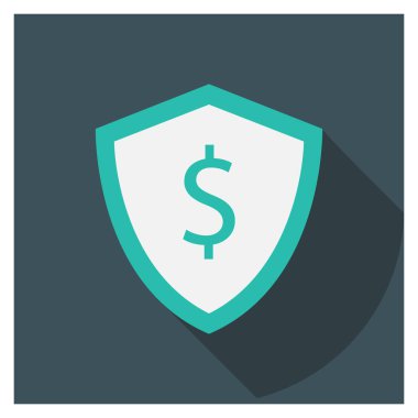 Management Flat icon  for shield  & secure 
