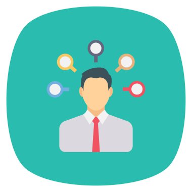 Aday & kullanıcı için İş Görüşmesi Düz simgesi 